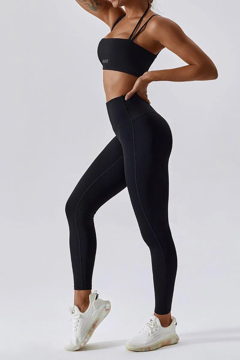 GFIT® Yoga Set Women's Gym Tops High Waist Leggings