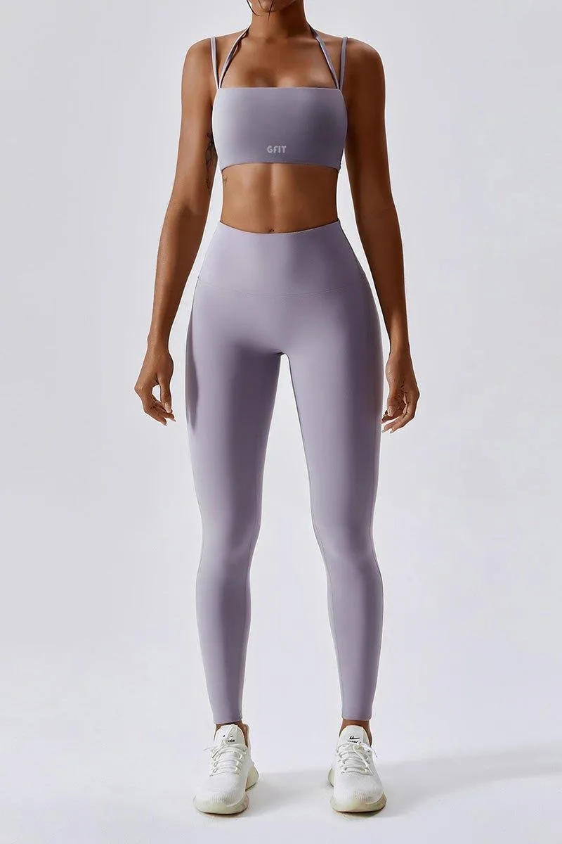 GFIT® Yoga Set Women's Gym Tops High Waist Leggings