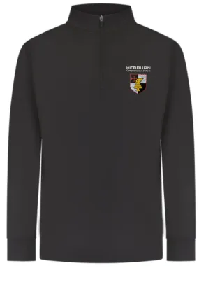 Hebburn Comprehensive School Black 1/4 Zip Sport Top