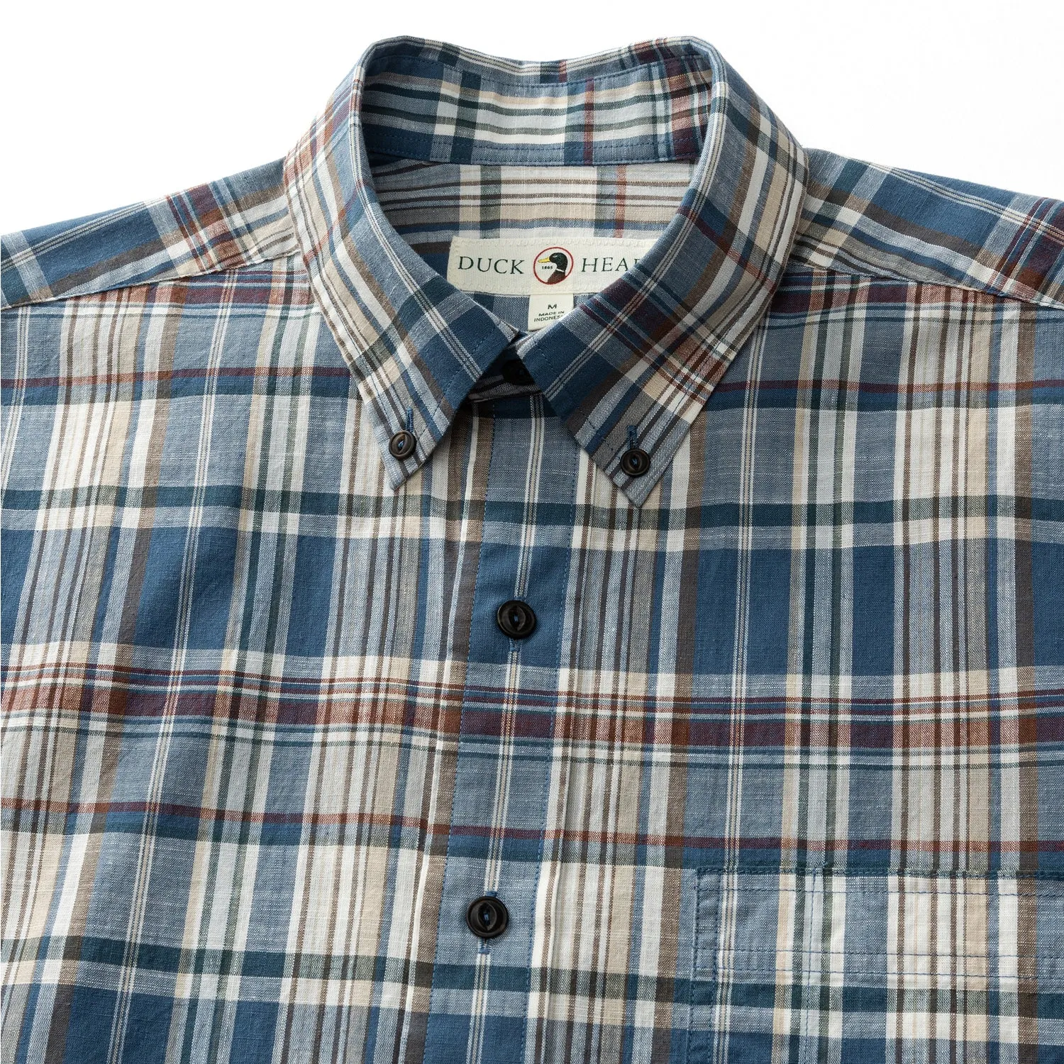 Higgins Plaid Cotton Slub Sport Shirt