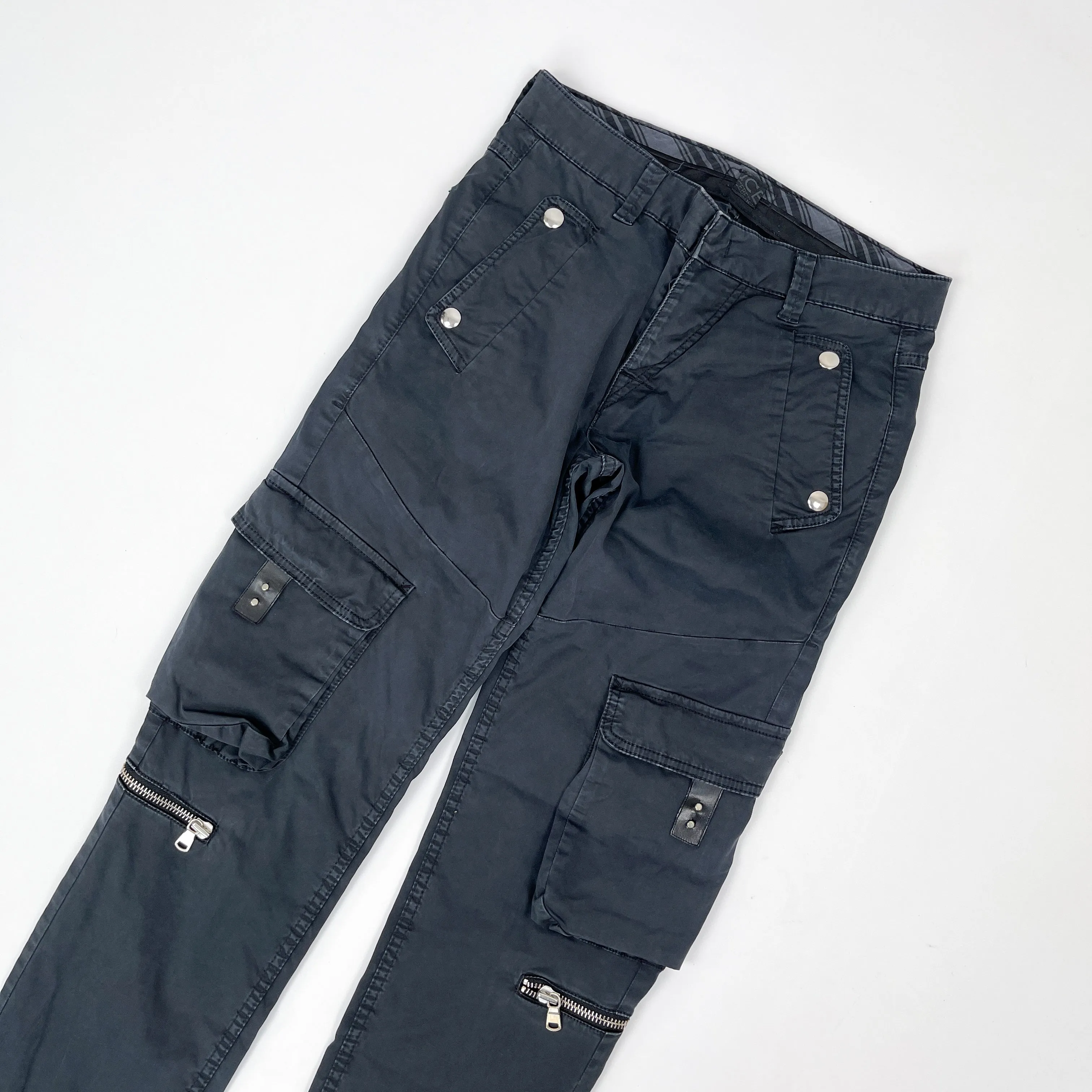 Ice By Iceberg Black Cargo Pants 1990's