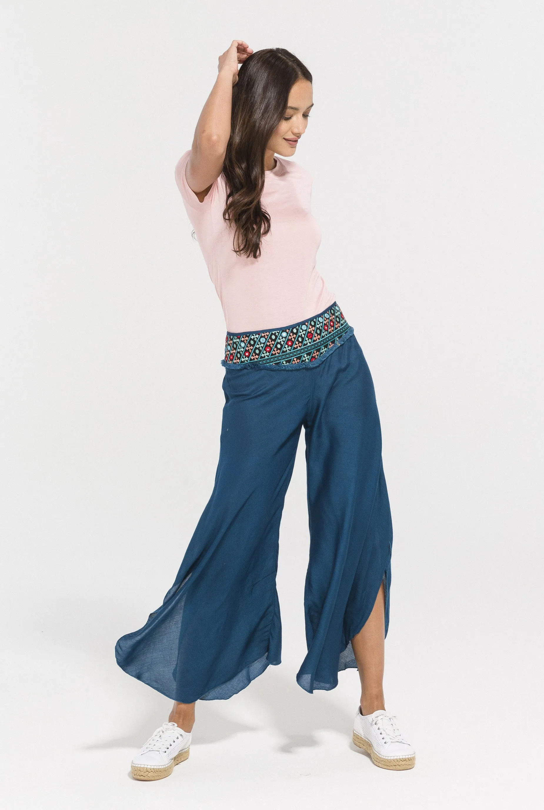 Jade Embroidered Pants