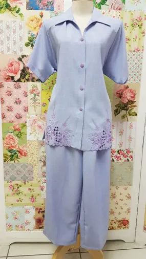 Lavender 2-Piece 3/4 Pants Set BS029