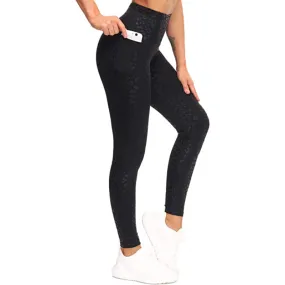 Layne Black Leopard Yoga Pants