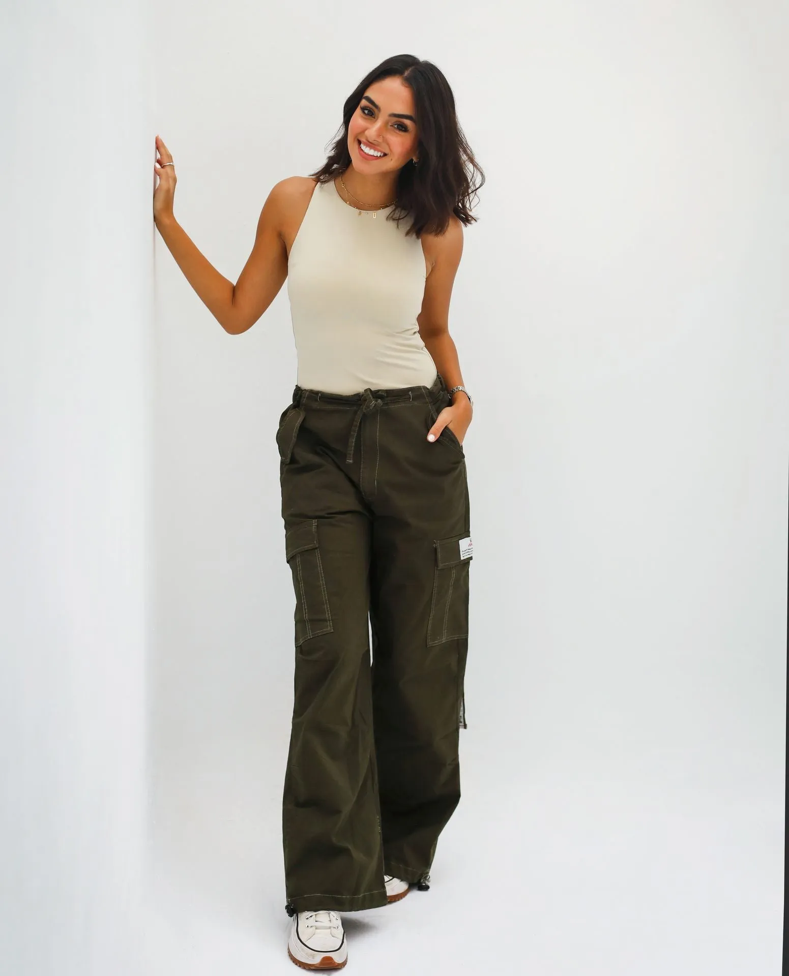 Lit Cargo Pants Olive Green