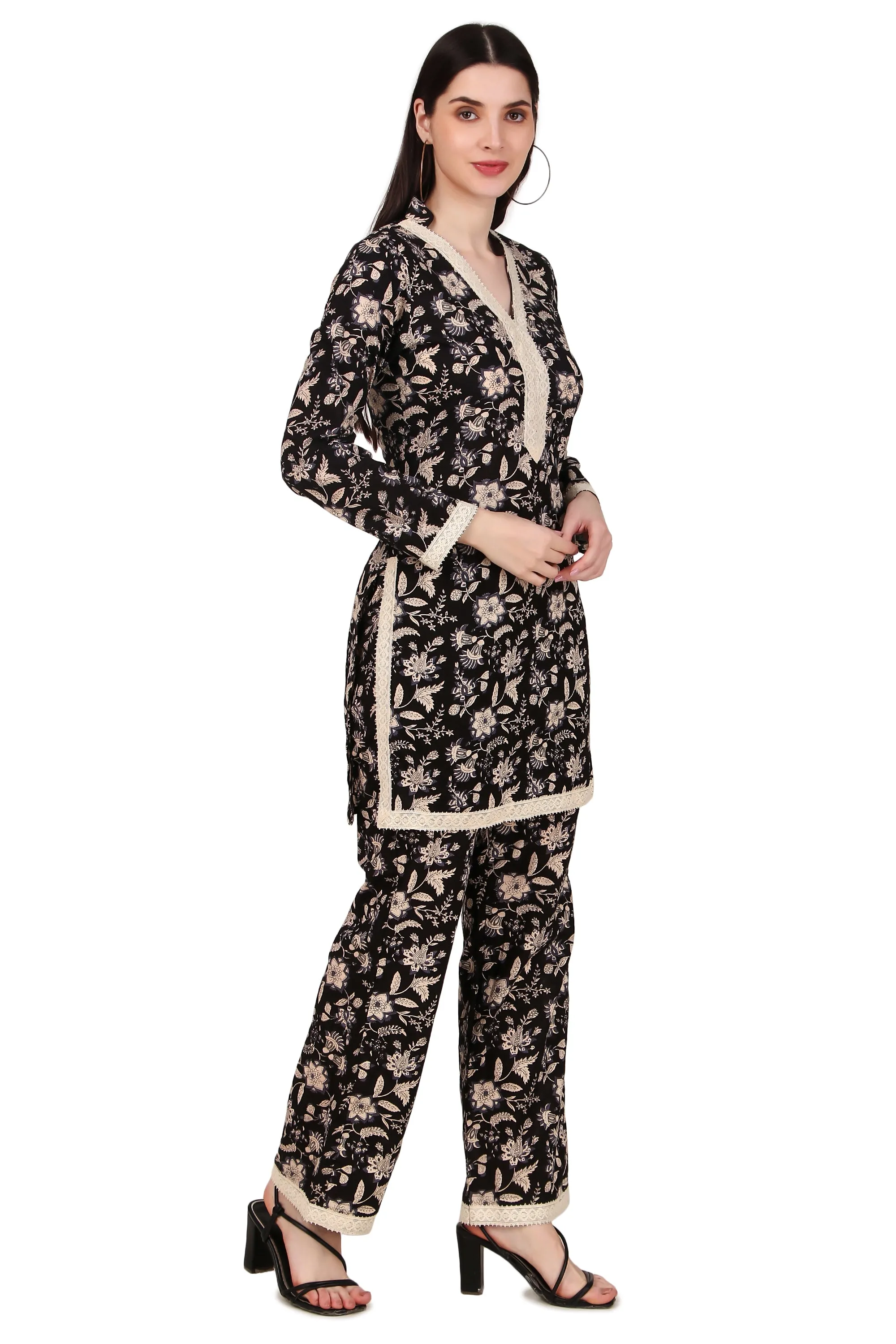 Magnetism Black Kurta set Pant for Women