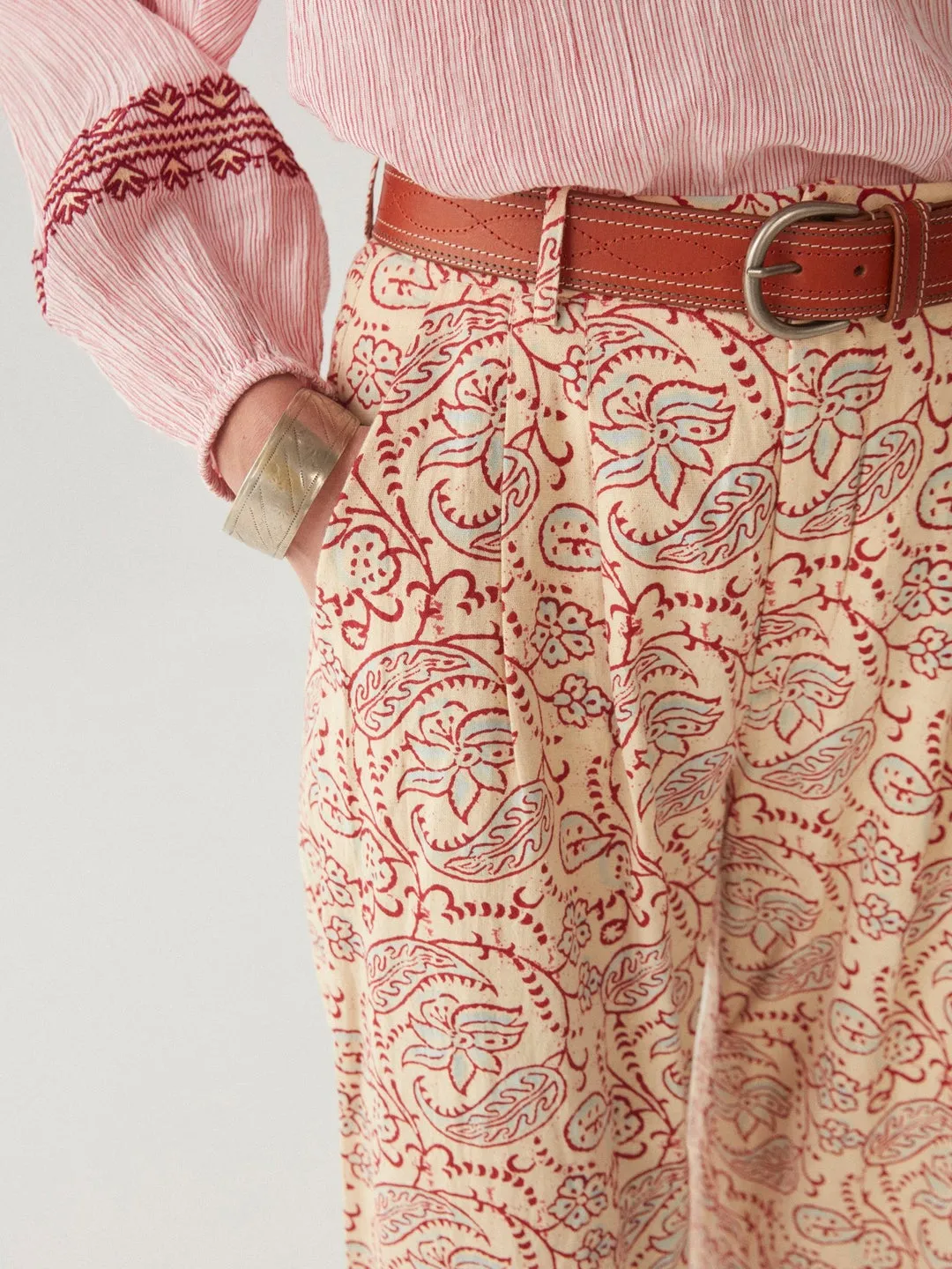 Maison Hotel Indira Elvis Paisley Floral Vintage Pant - ByAdushka