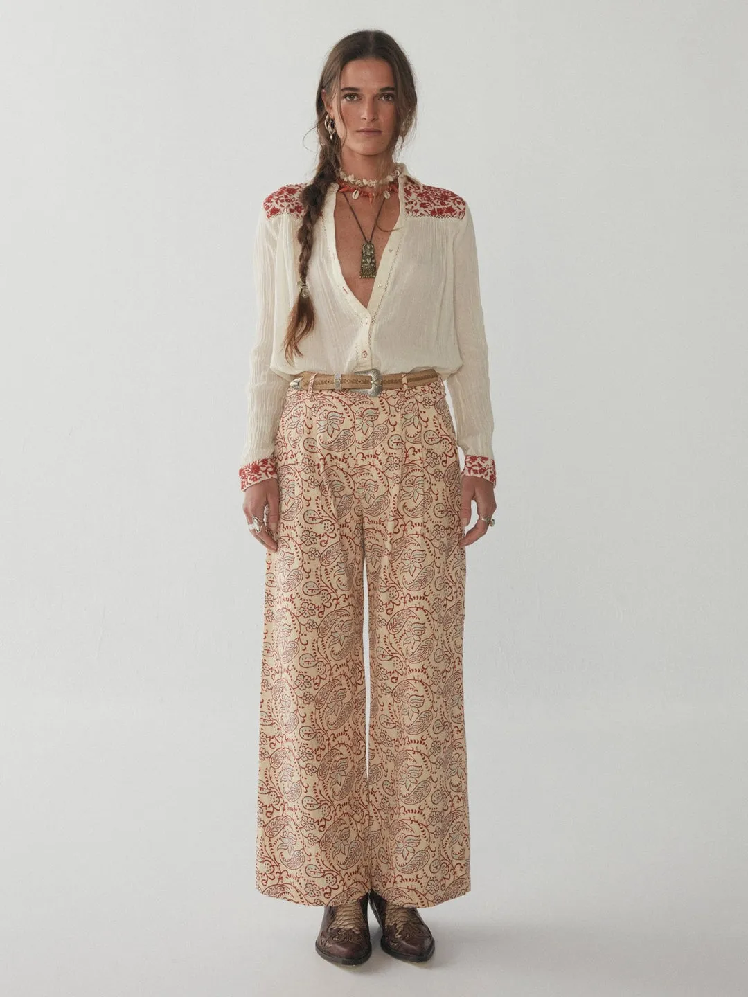 Maison Hotel Indira Elvis Paisley Floral Vintage Pant - ByAdushka