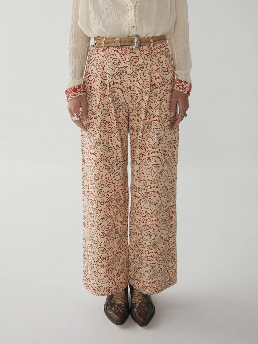 Maison Hotel Indira Elvis Paisley Floral Vintage Pant - ByAdushka