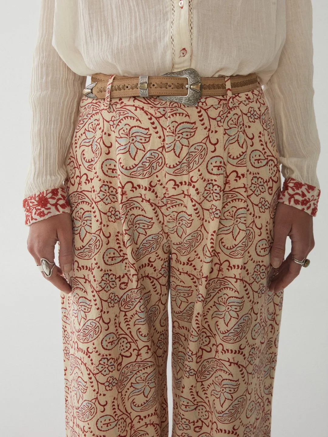 Maison Hotel Indira Elvis Paisley Floral Vintage Pant - ByAdushka