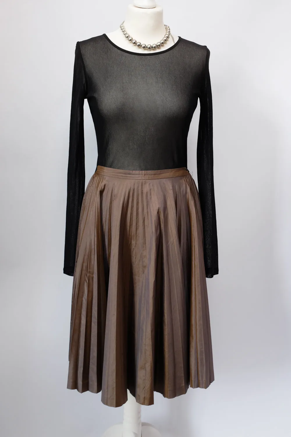 MARGARET HOWELL SILK METALLIC SKIRT