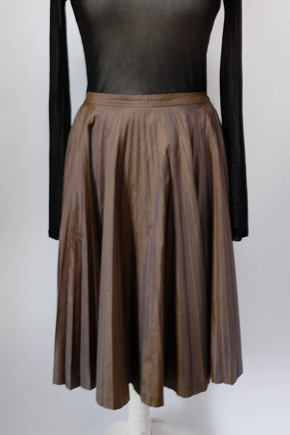 MARGARET HOWELL SILK METALLIC SKIRT