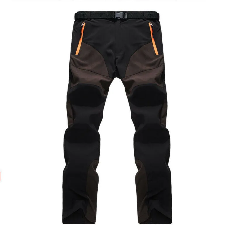 Mens Soft Shell Hiking Trousers Tactical Casual Cargo Work Pants Bottom Outdoor