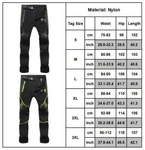 Mens Soft Shell Hiking Trousers Tactical Casual Cargo Work Pants Bottom Outdoor