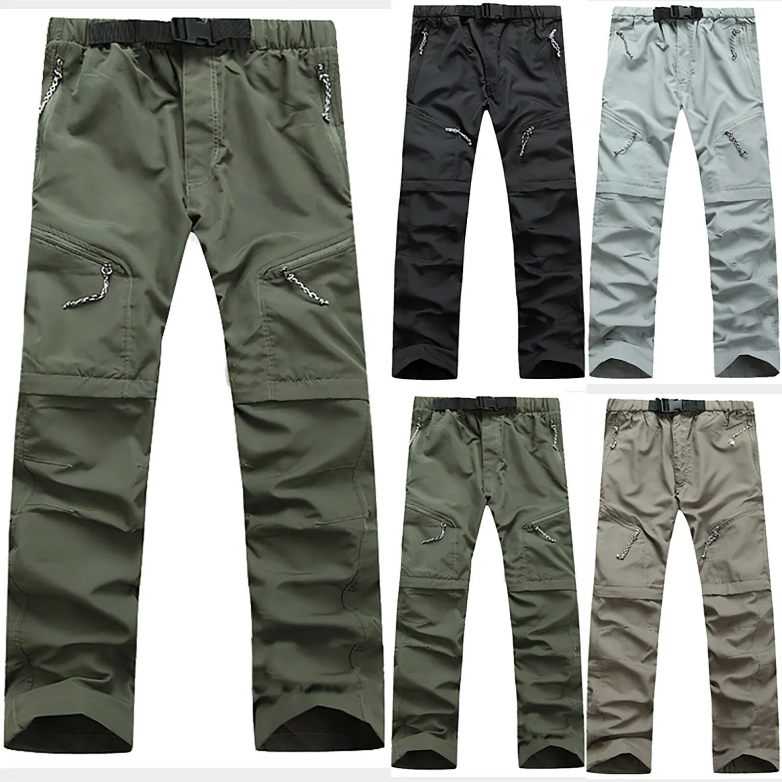 Mens Soft Shell Hiking Trousers Tactical Casual Cargo Work Pants Bottom Outdoor