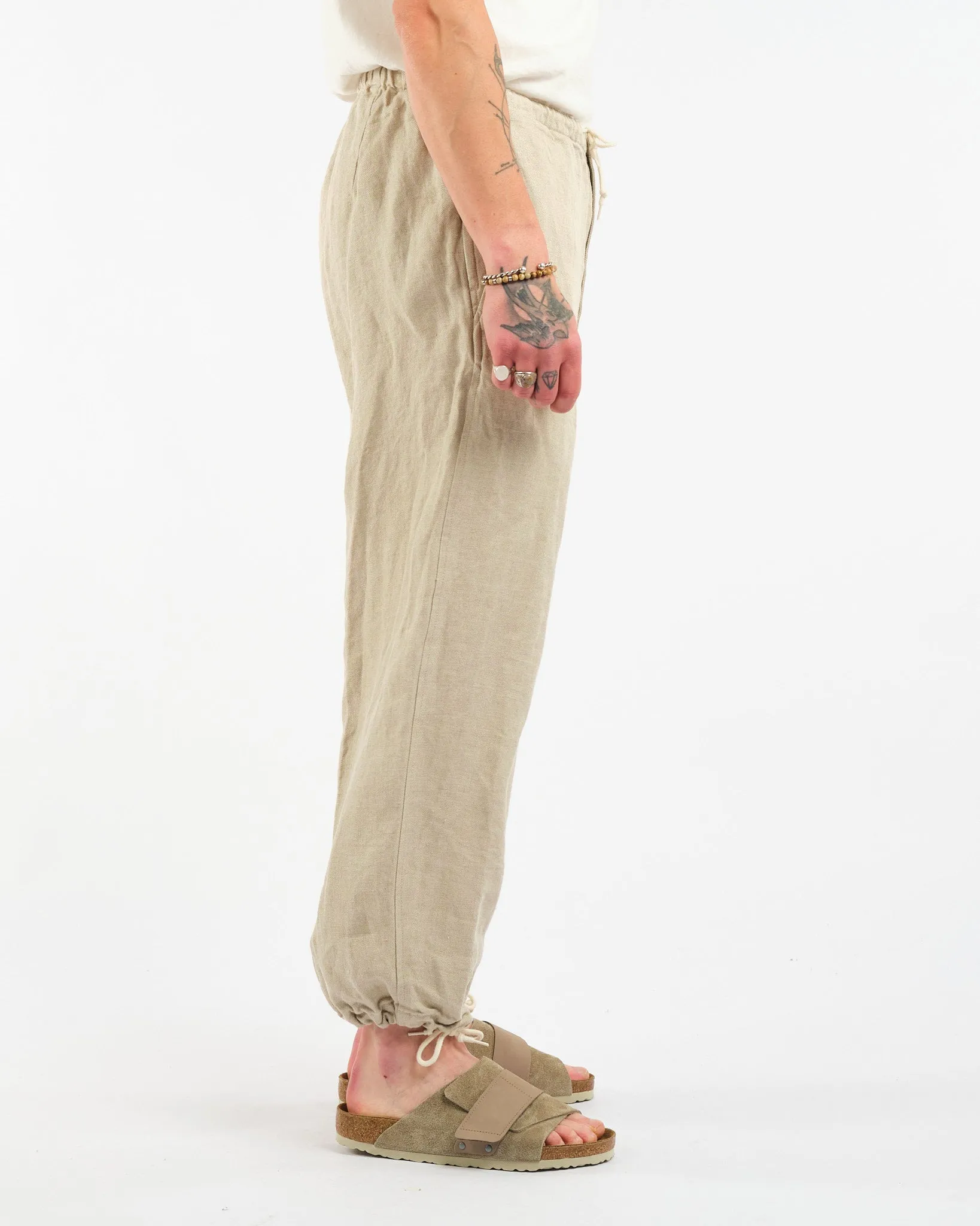 MIL Easy Pants Linen Herringbone Natural