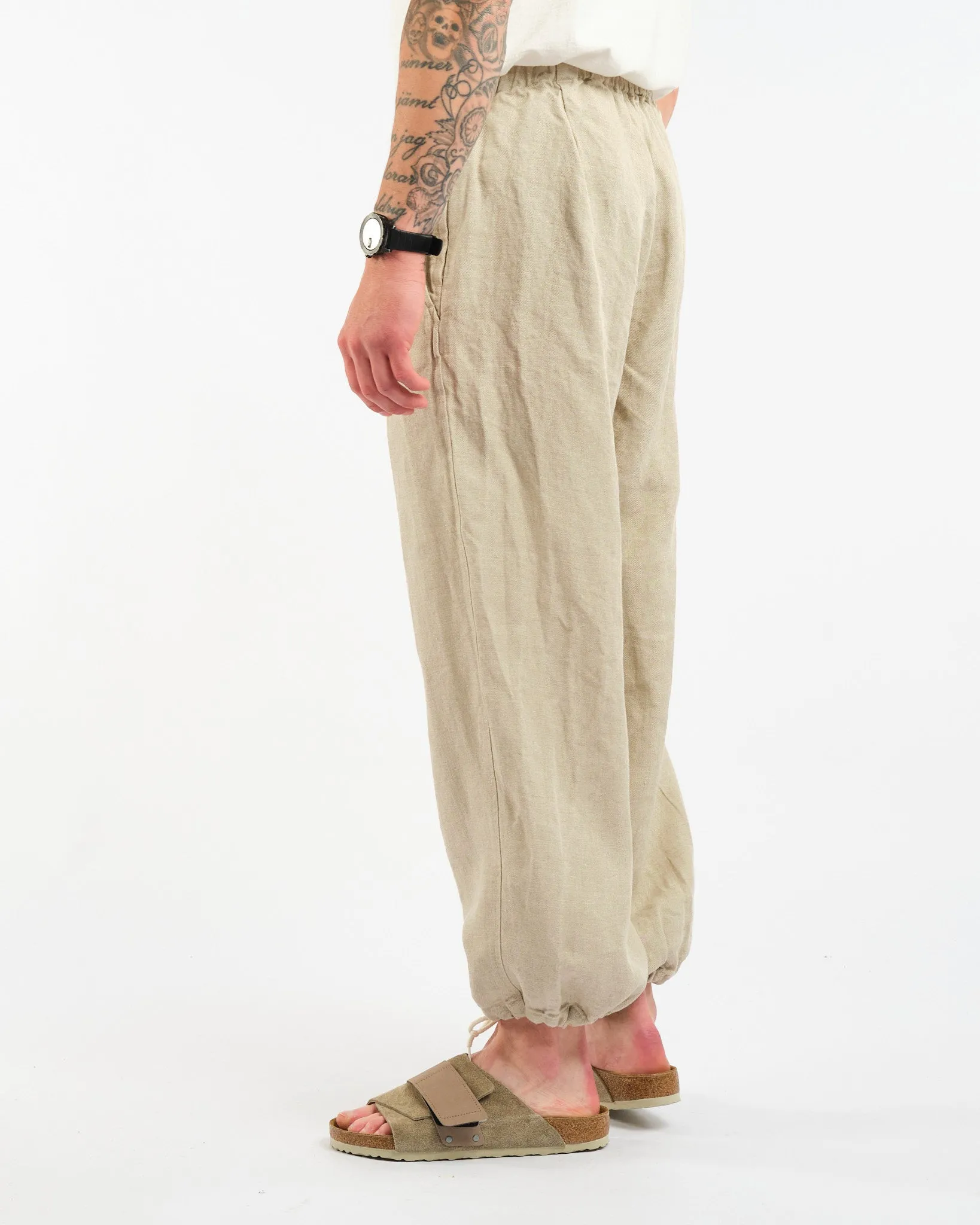 MIL Easy Pants Linen Herringbone Natural