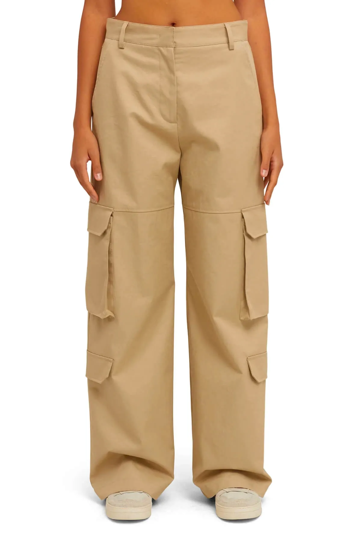 MSGM Cotton Cargo Pant - Beige