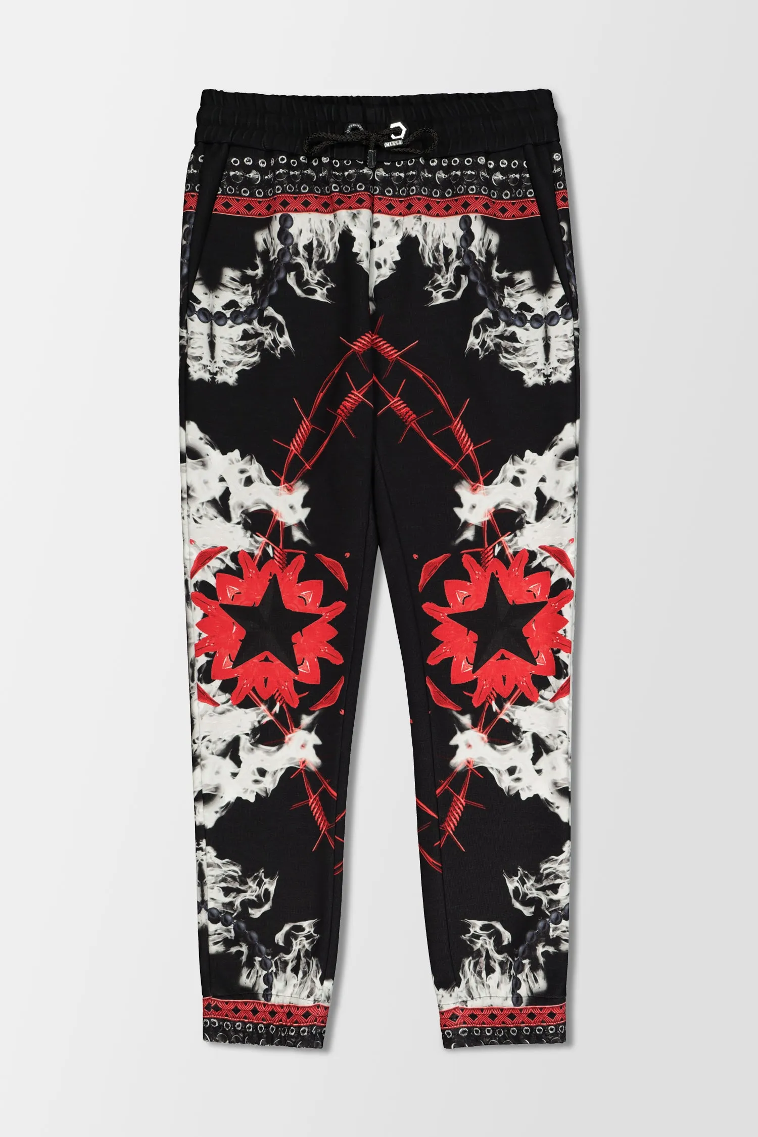 Philipp Plein Black Texture Foulard Jogging Trousers