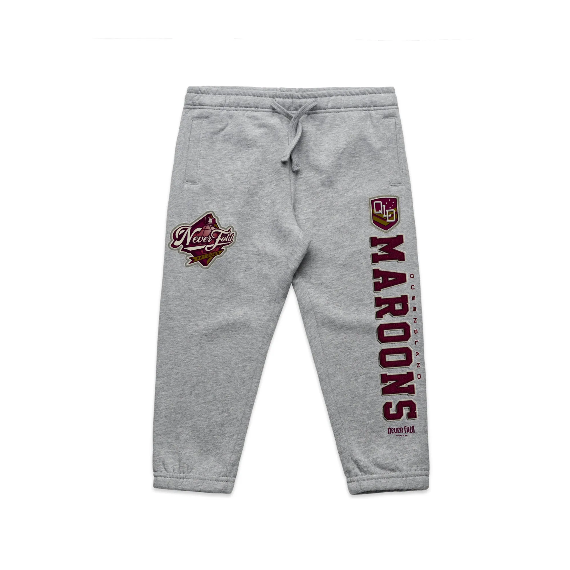 QLD Kids Trackies - Grey Marle