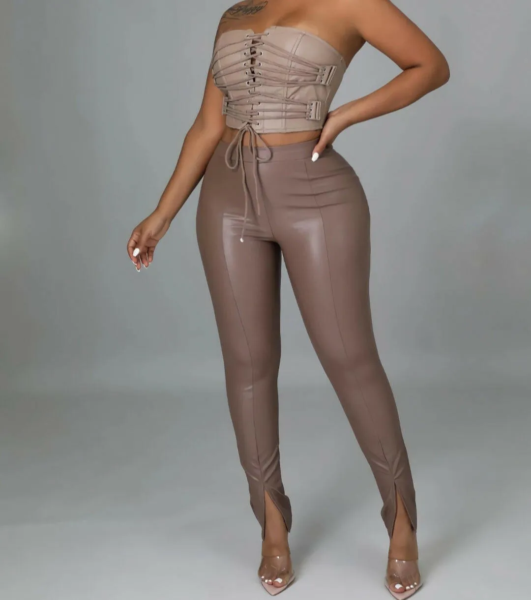 "Shola" Pants (Taupe)