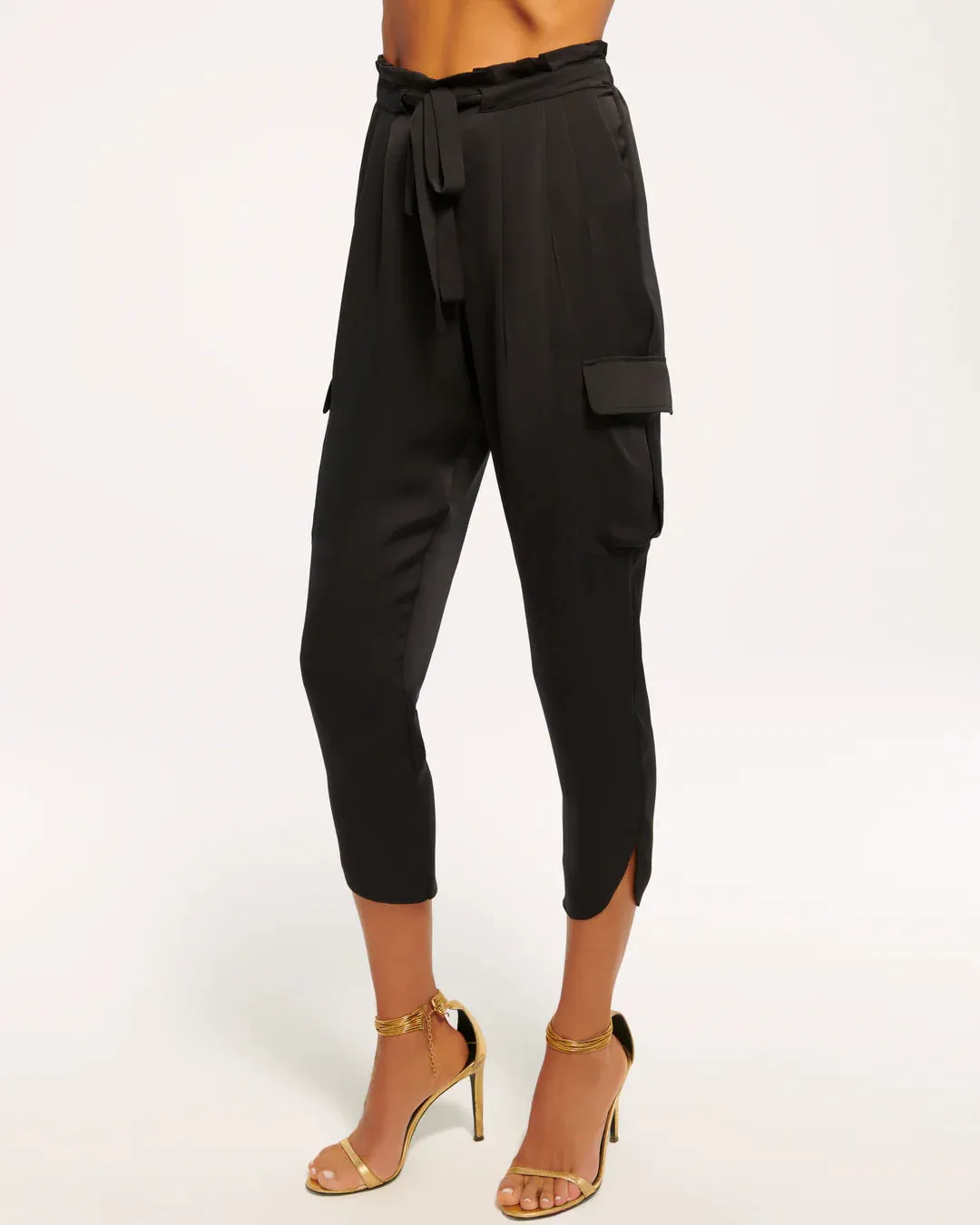 Ramy Brook - Satin Pocket Allyn Pant - Black