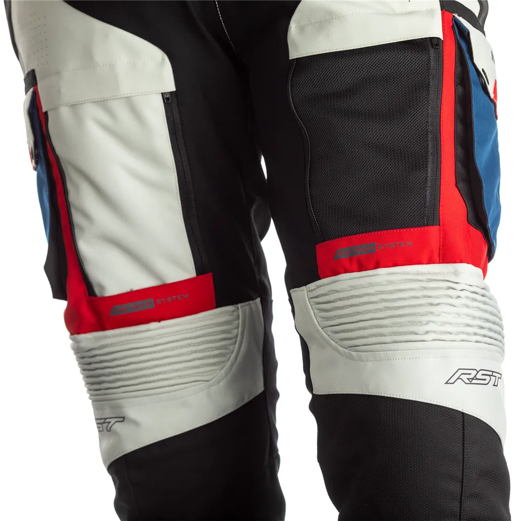 RST Pro Series Adventure-X Mens Textile Trousers - Ice/Blue/Red