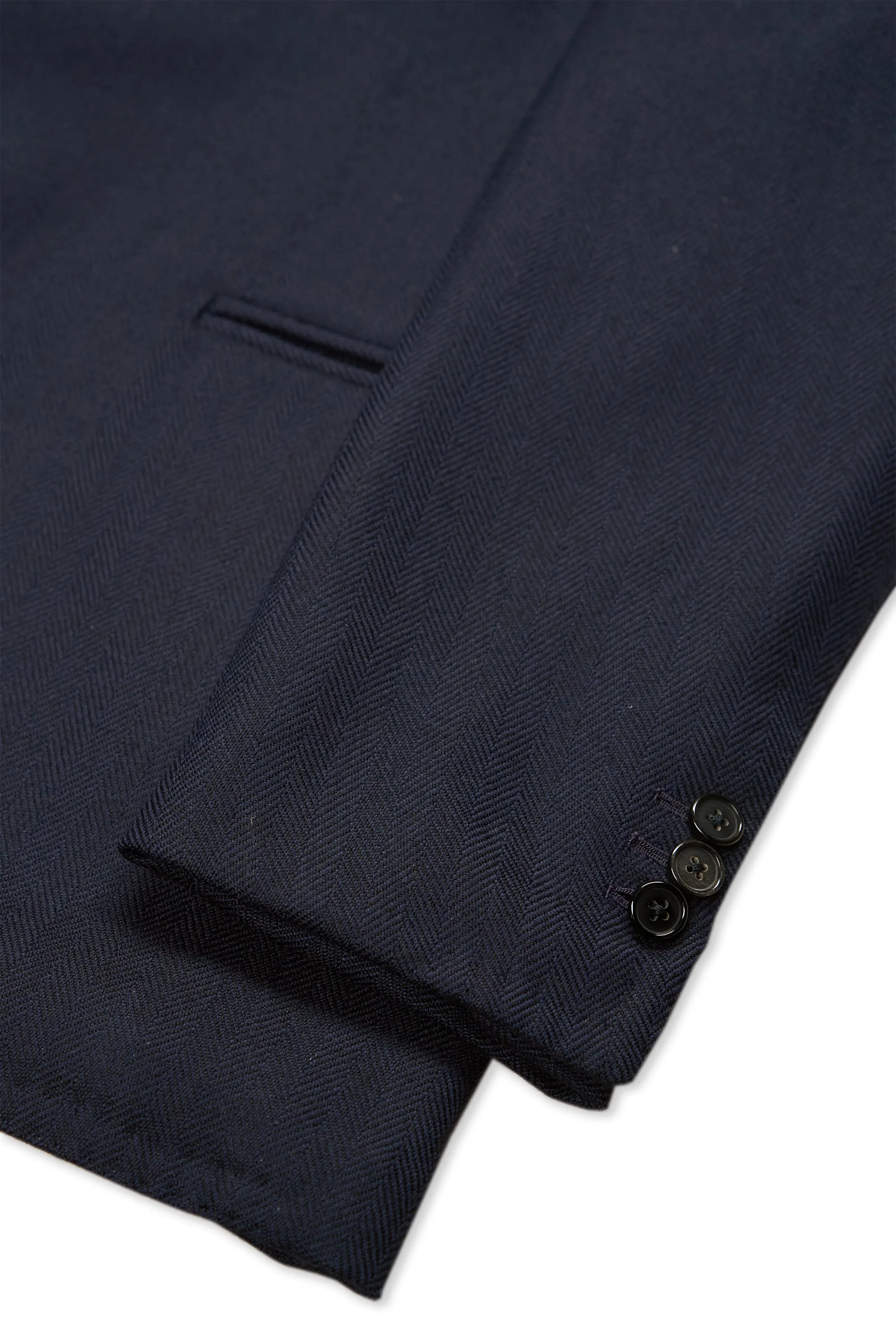 Sciamat Navy Herringbone Wool Sport Coat