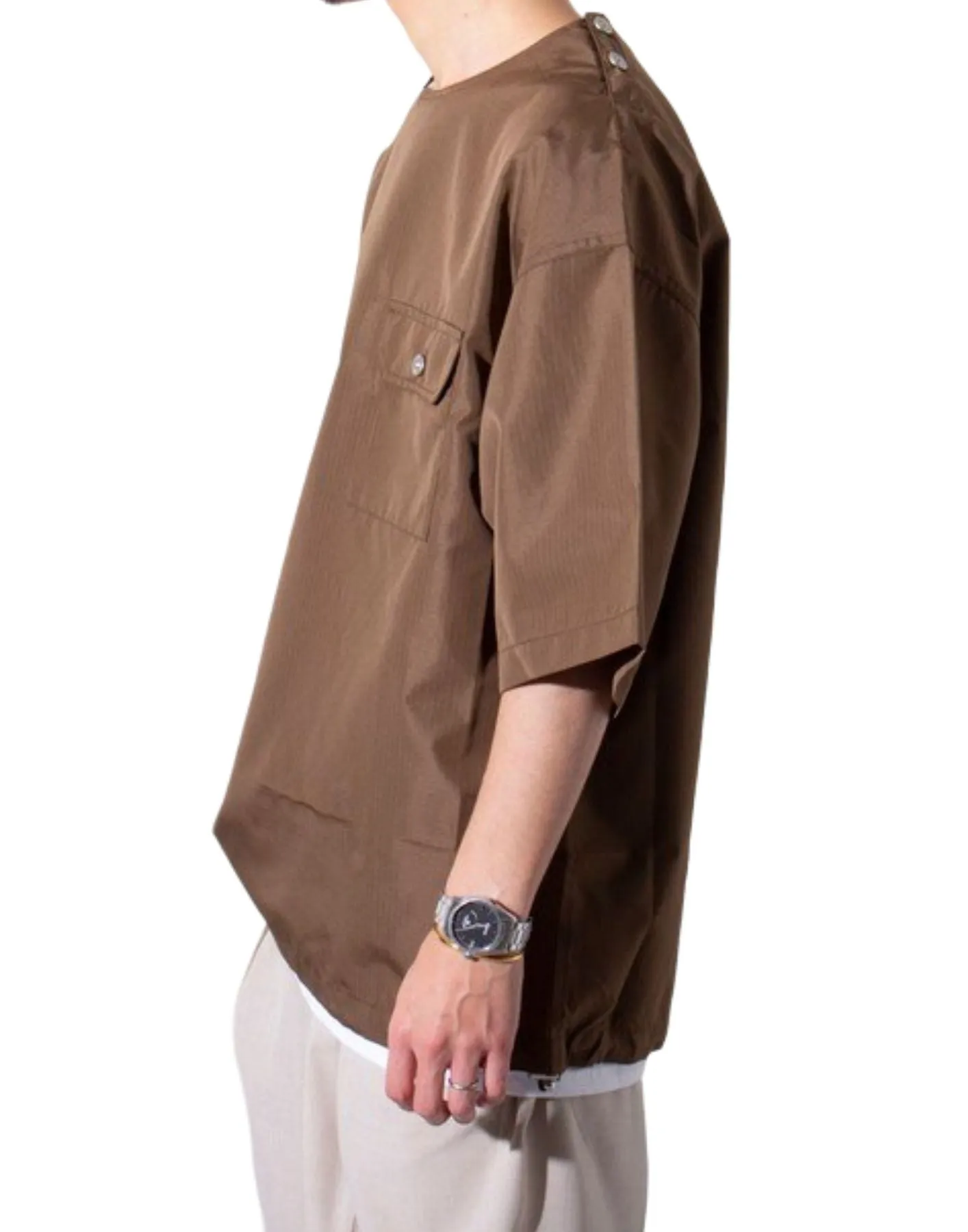 Shirt man CS02NDML BROWN TAION