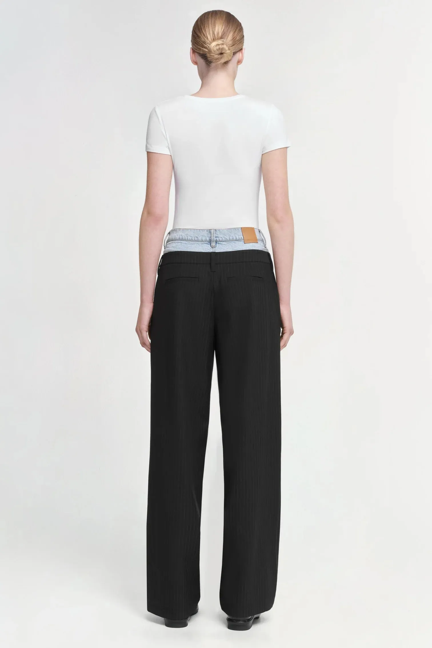 SIMKHAI OPHELIA DOUBLE WAISTBAND PANT