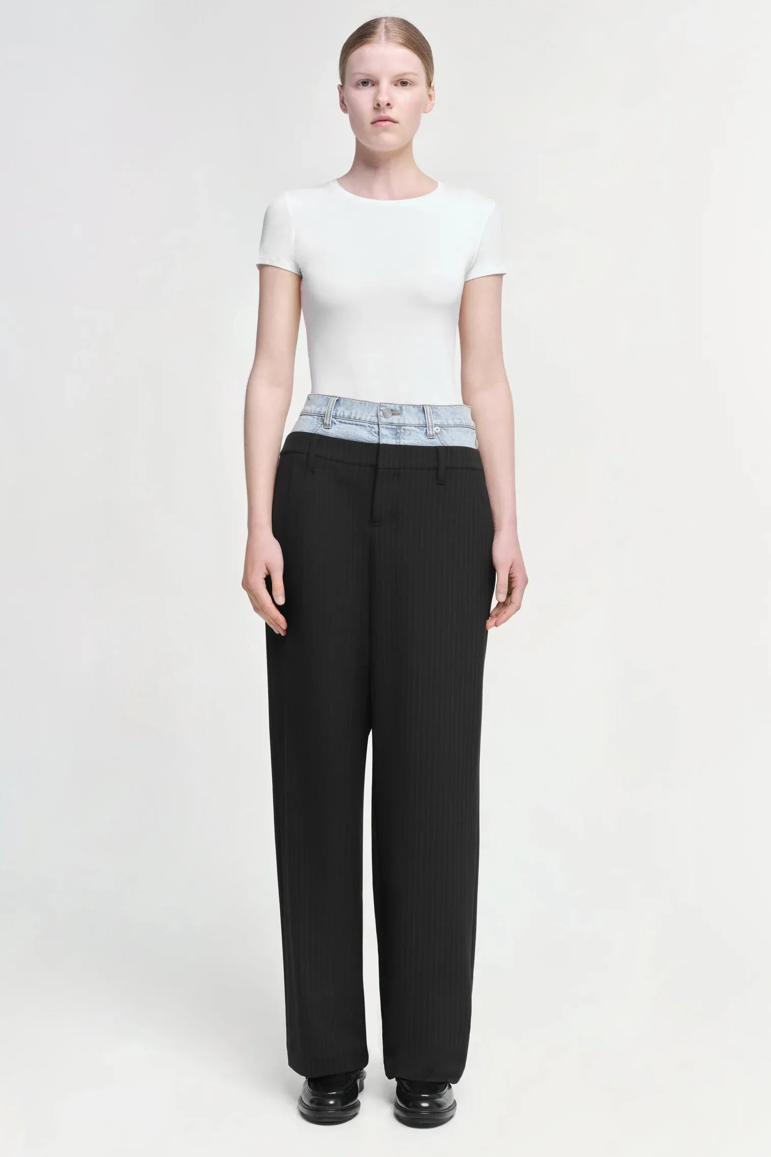 SIMKHAI OPHELIA DOUBLE WAISTBAND PANT