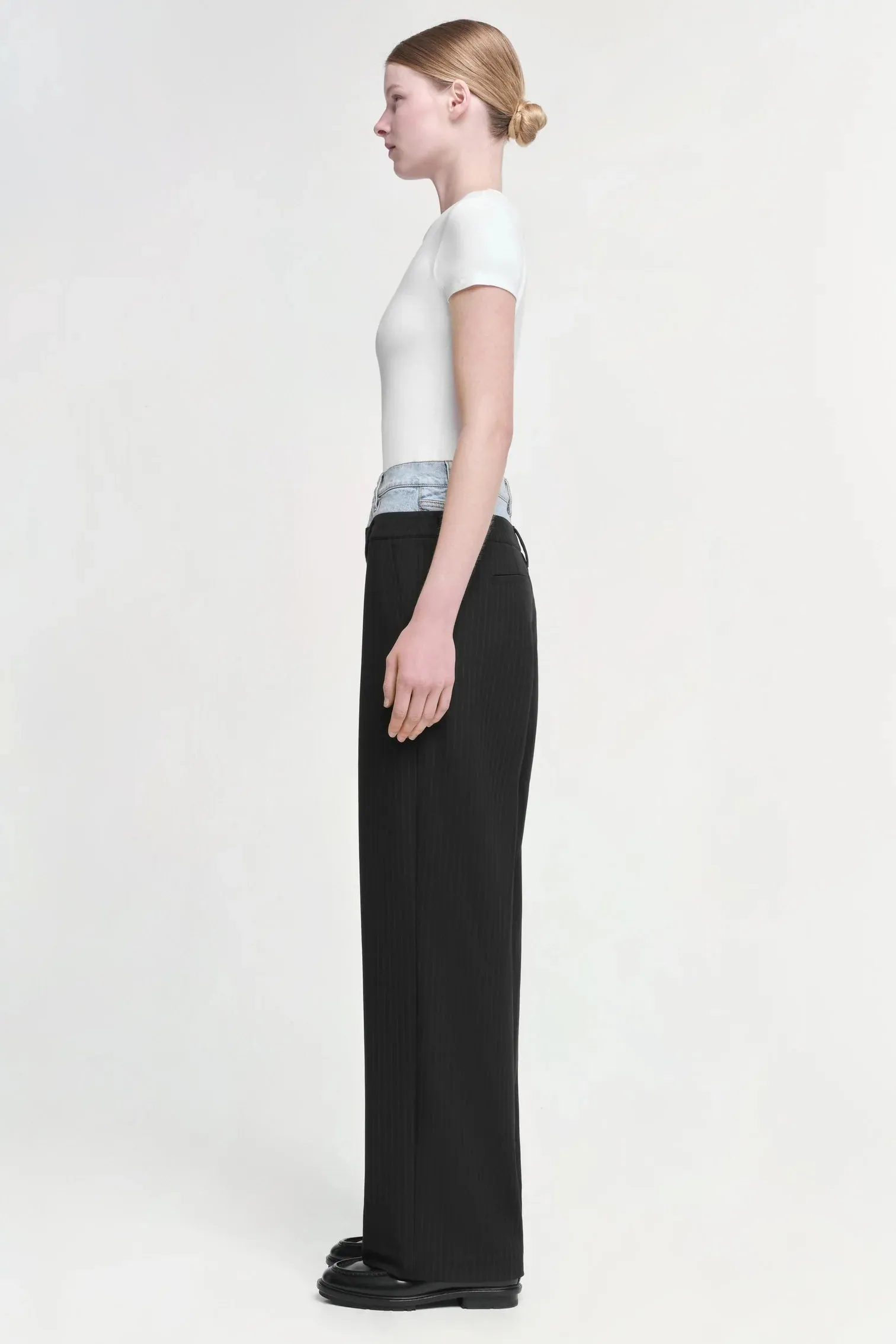 SIMKHAI OPHELIA DOUBLE WAISTBAND PANT