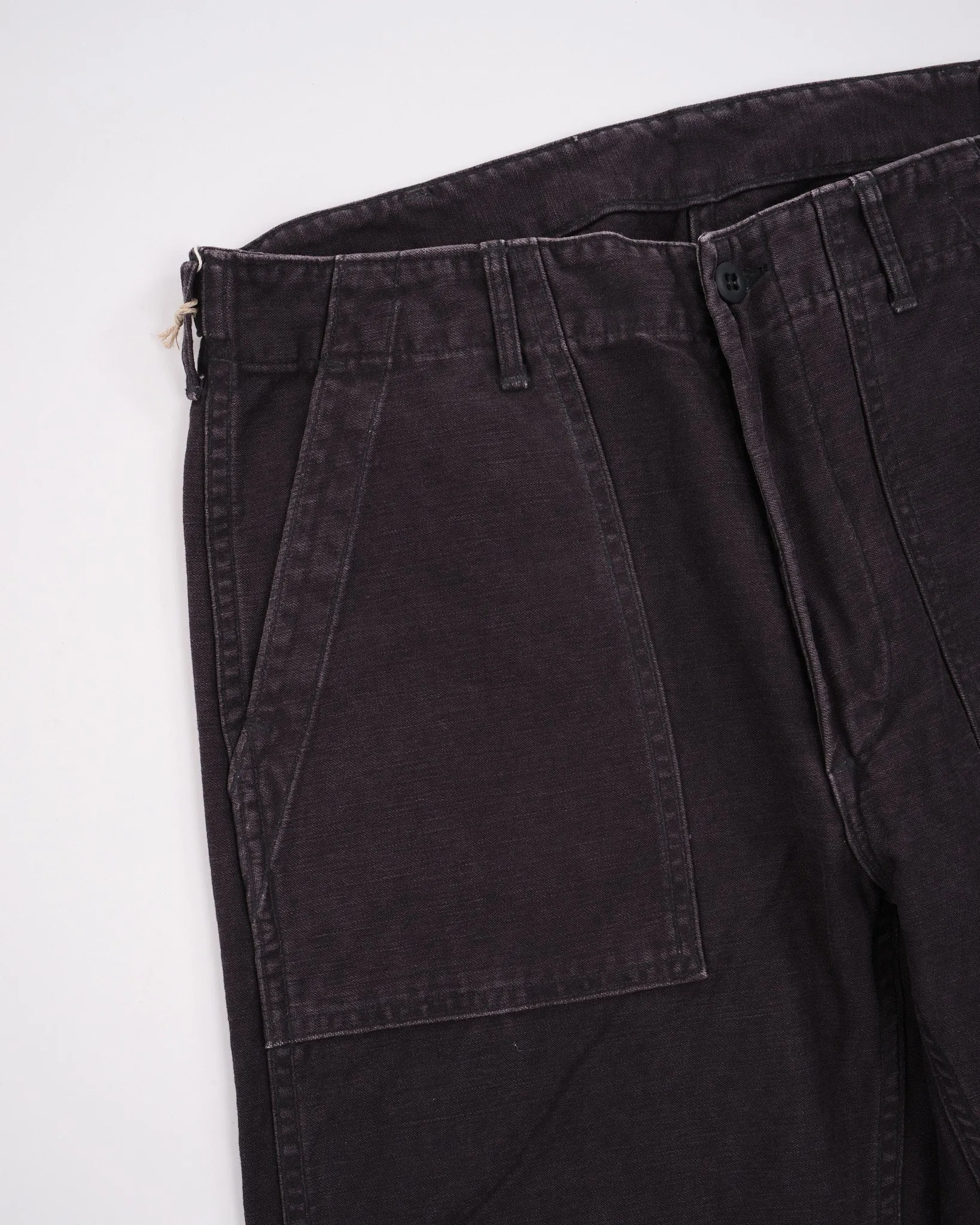 SLIM FIT FATIGUE PANTS BLACK STONE