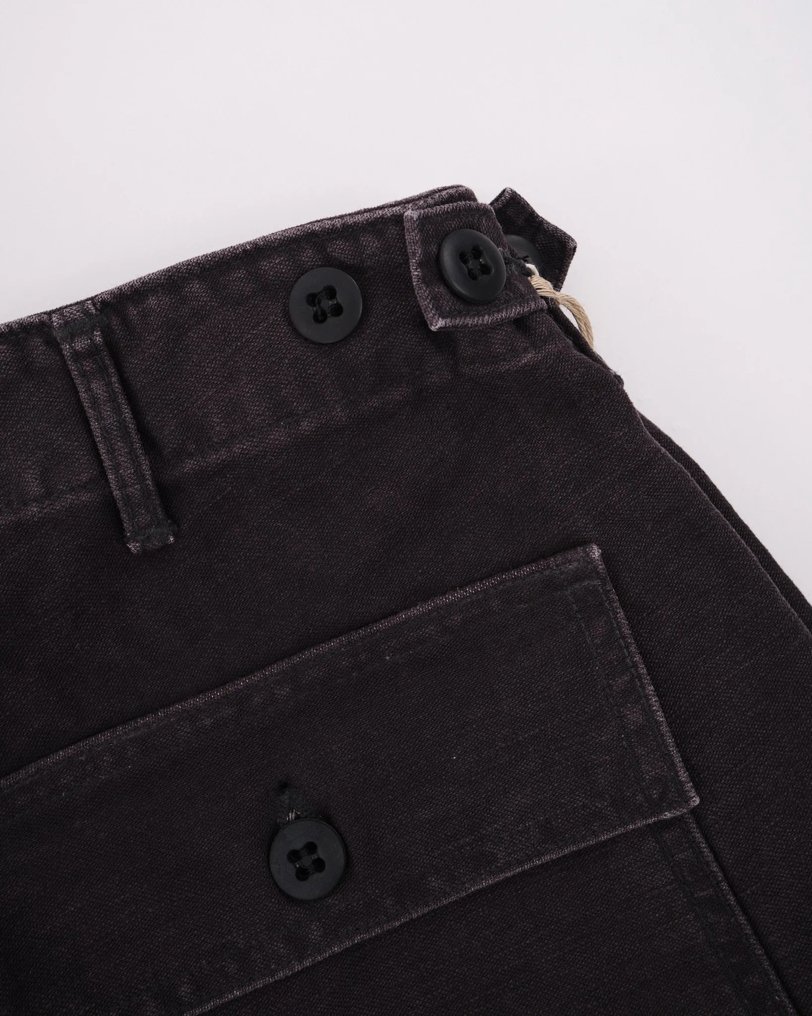 SLIM FIT FATIGUE PANTS BLACK STONE