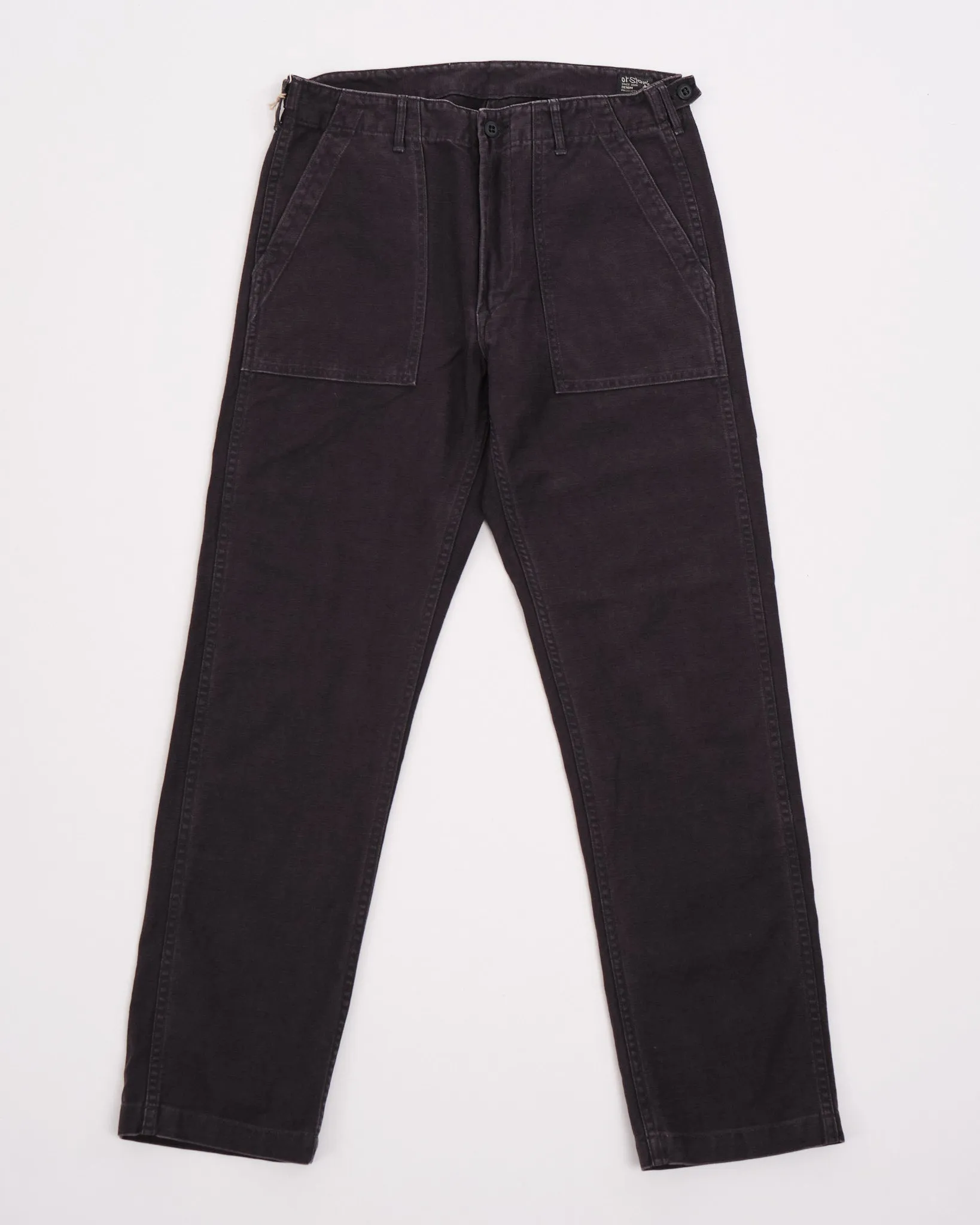 SLIM FIT FATIGUE PANTS BLACK STONE