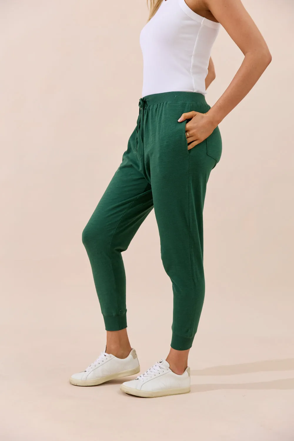 Sorrento Pants 7/8 - Forest Green