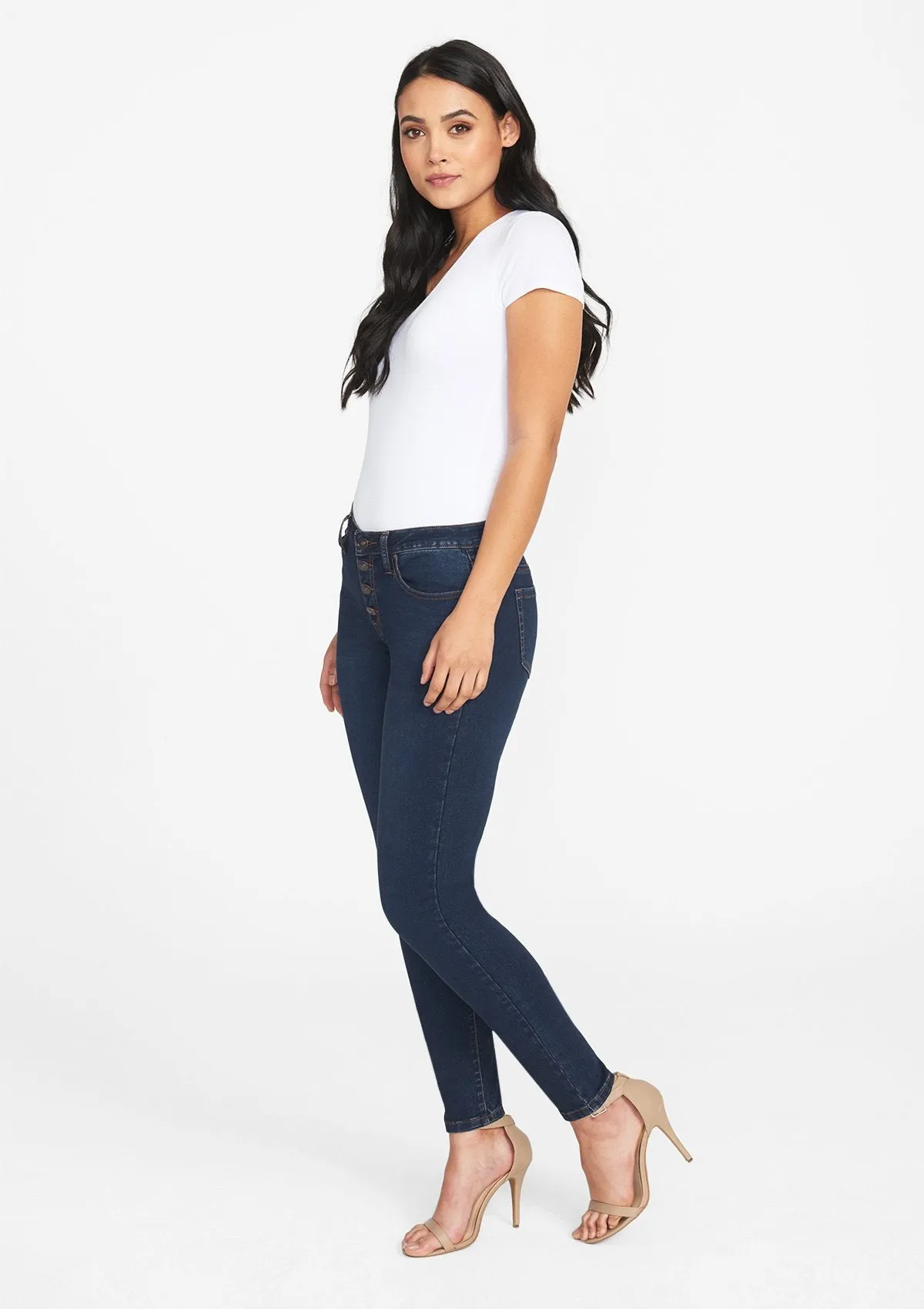 Tall Siena Skinny Exposed Button