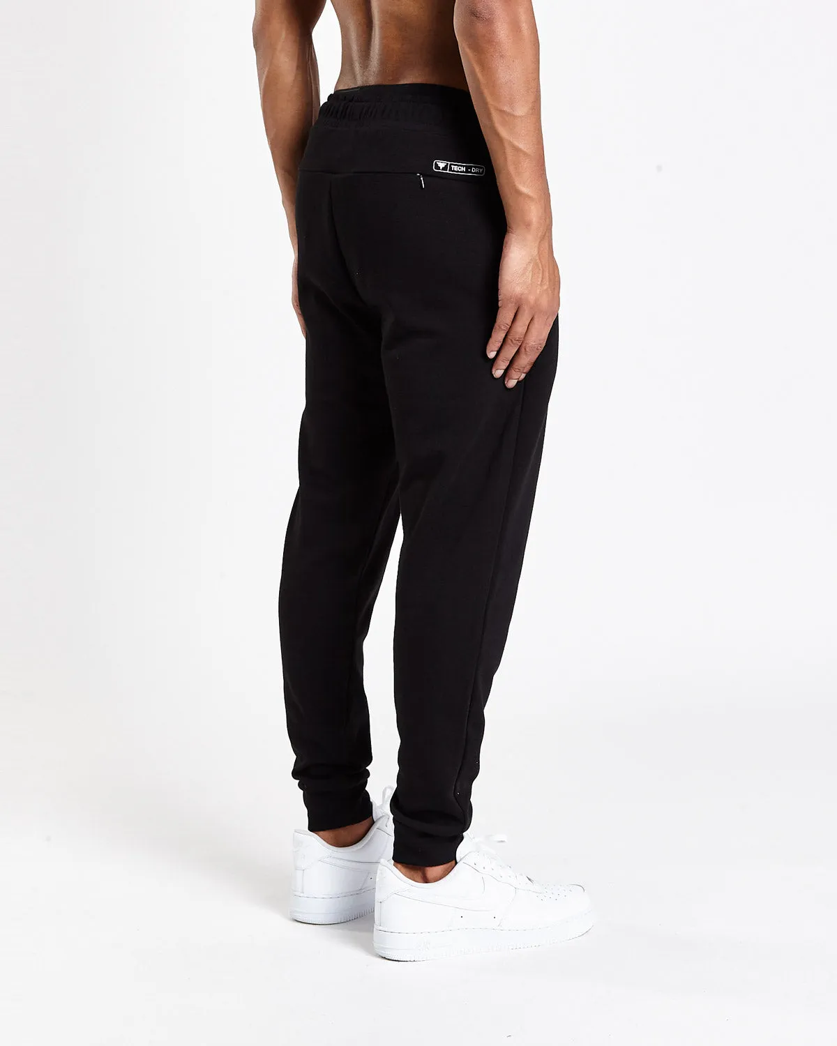 Tech-Dry Black Track Bottoms