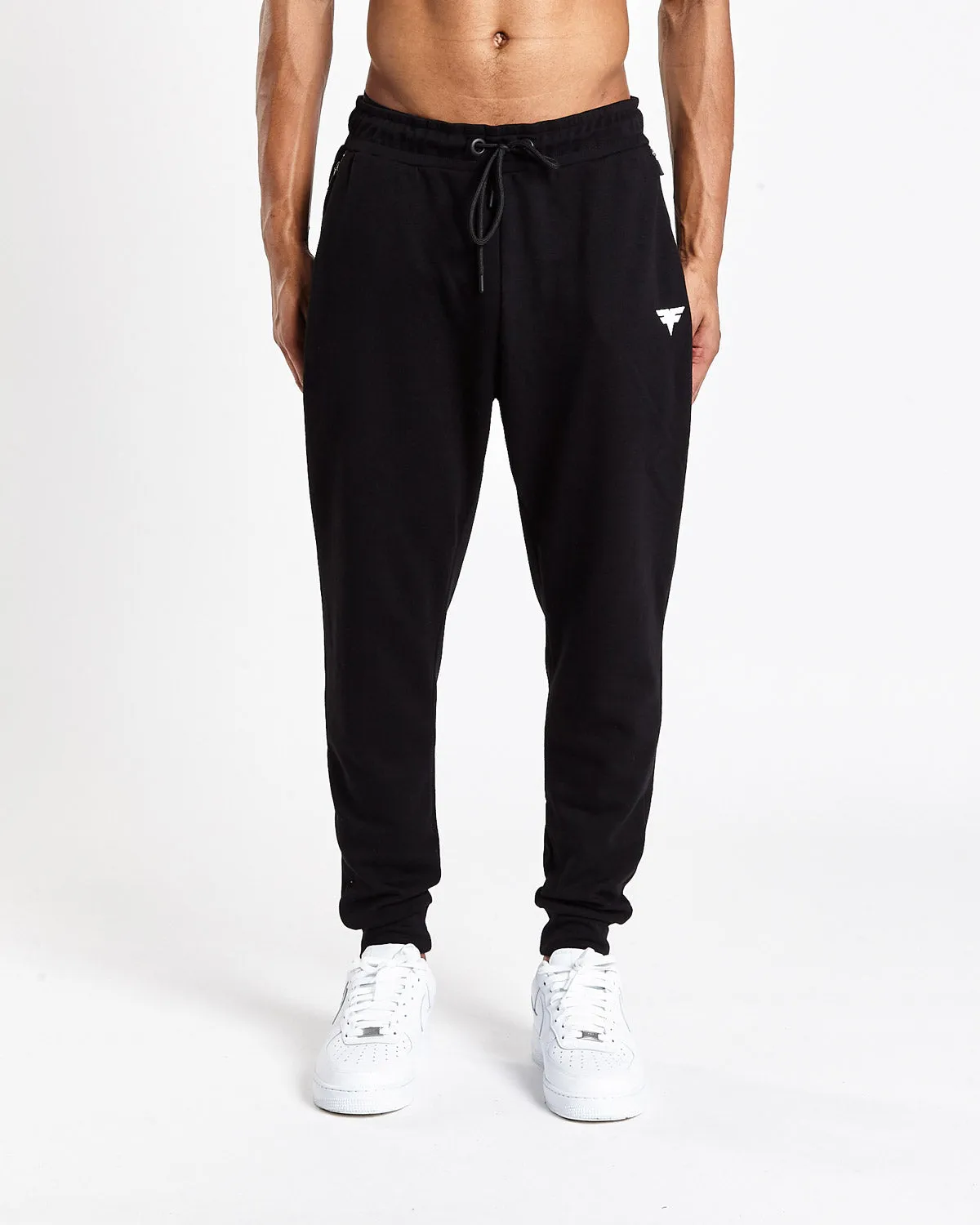 Tech-Dry Black Track Bottoms