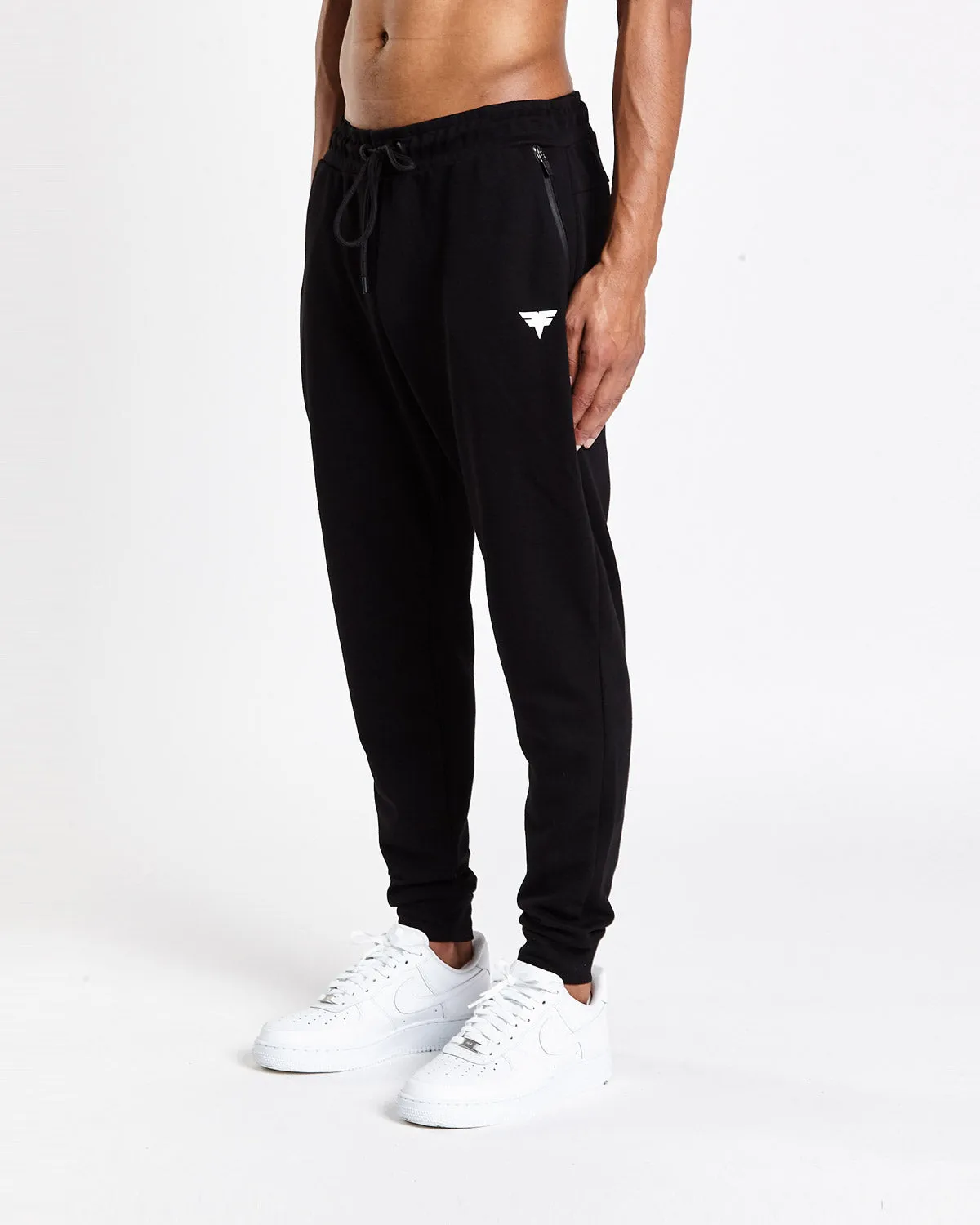 Tech-Dry Black Track Bottoms