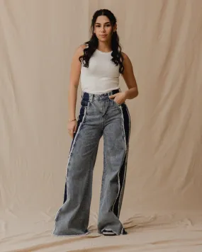 Two-Toned Denim Pants