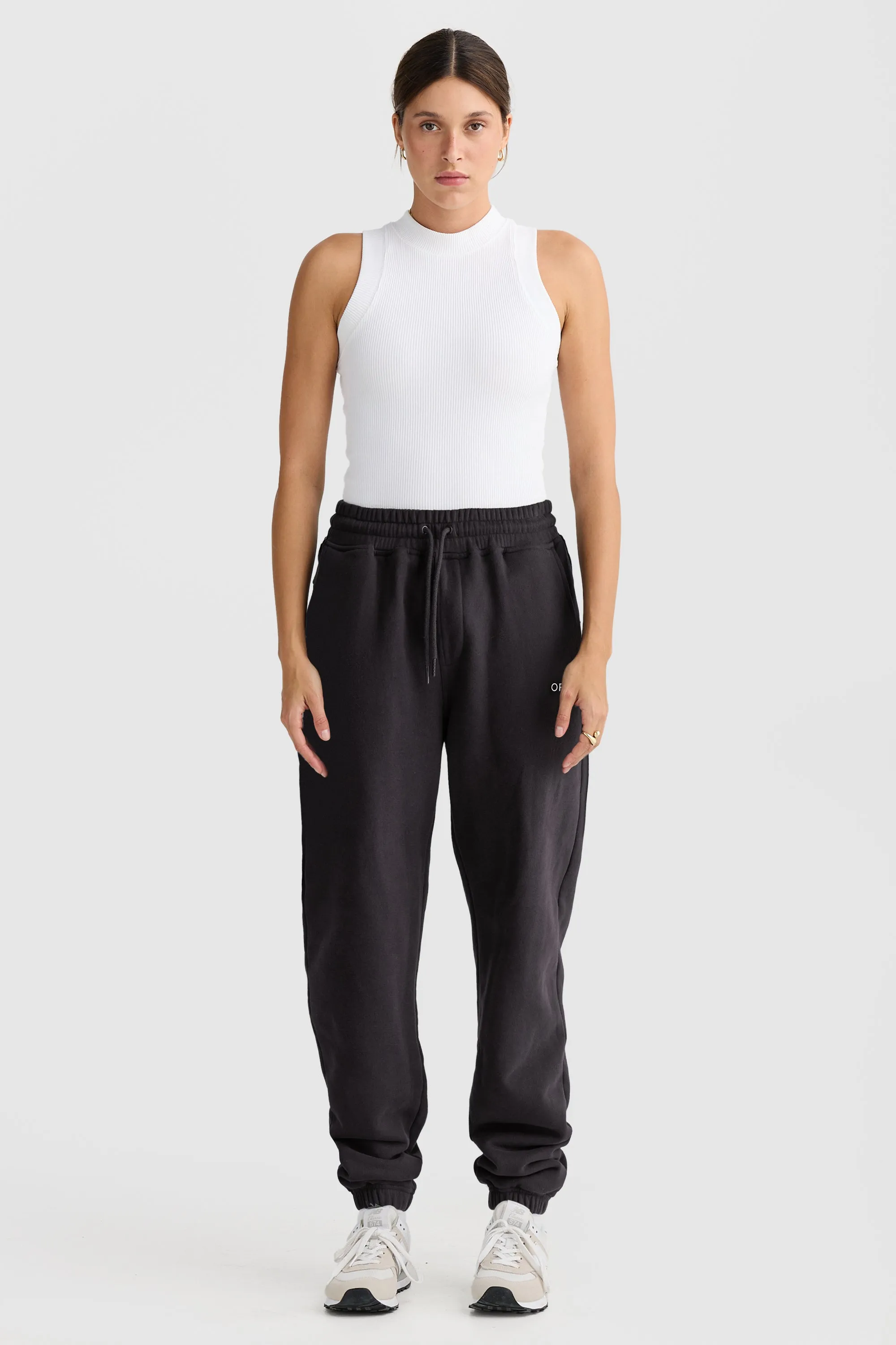 Unisex Darcy Track Pants Washed Black