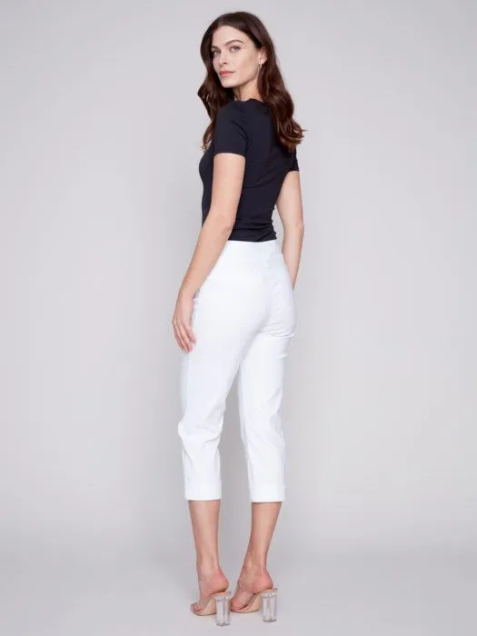 White Pull-On Capri