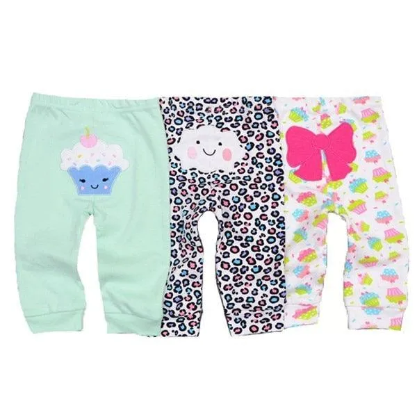 Wholesale 3/6pcs/Lot Baby Pants  Cotton Autumn Leggings for boys girls Mid Full Length Baby Trousers