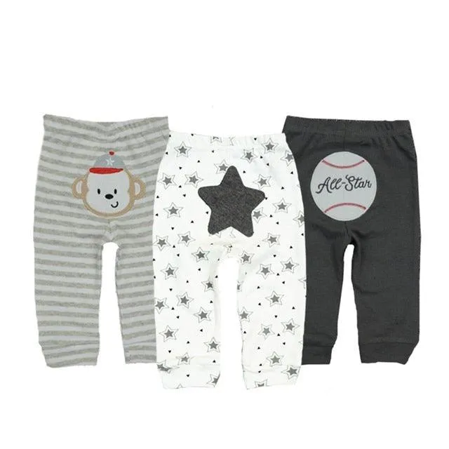 Wholesale 3/6pcs/Lot Baby Pants  Cotton Autumn Leggings for boys girls Mid Full Length Baby Trousers