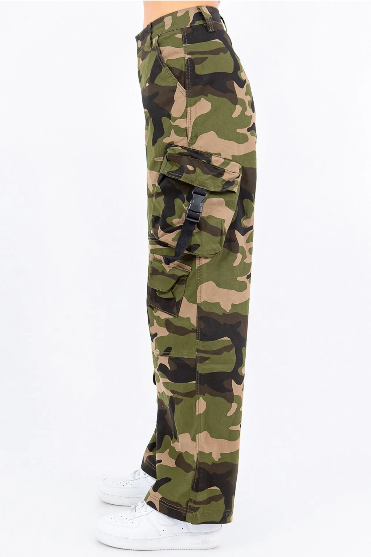 Wide Leg Camo Cargo Pants- HP